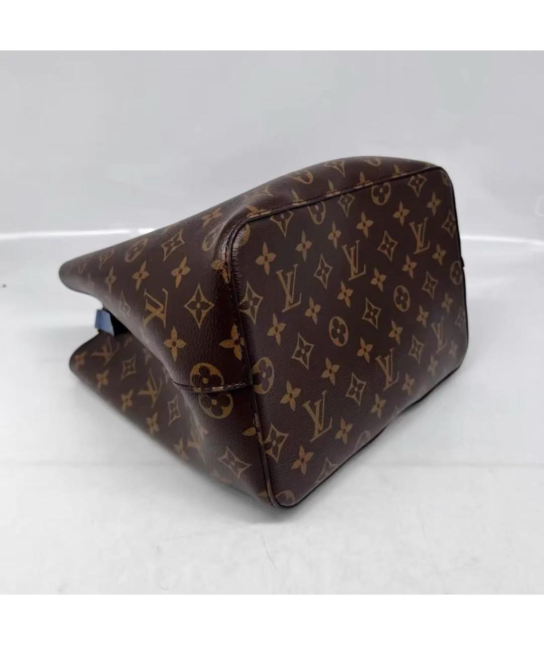 LOUIS VUITTON Коричневая кожаная сумка через плечо, фото 7