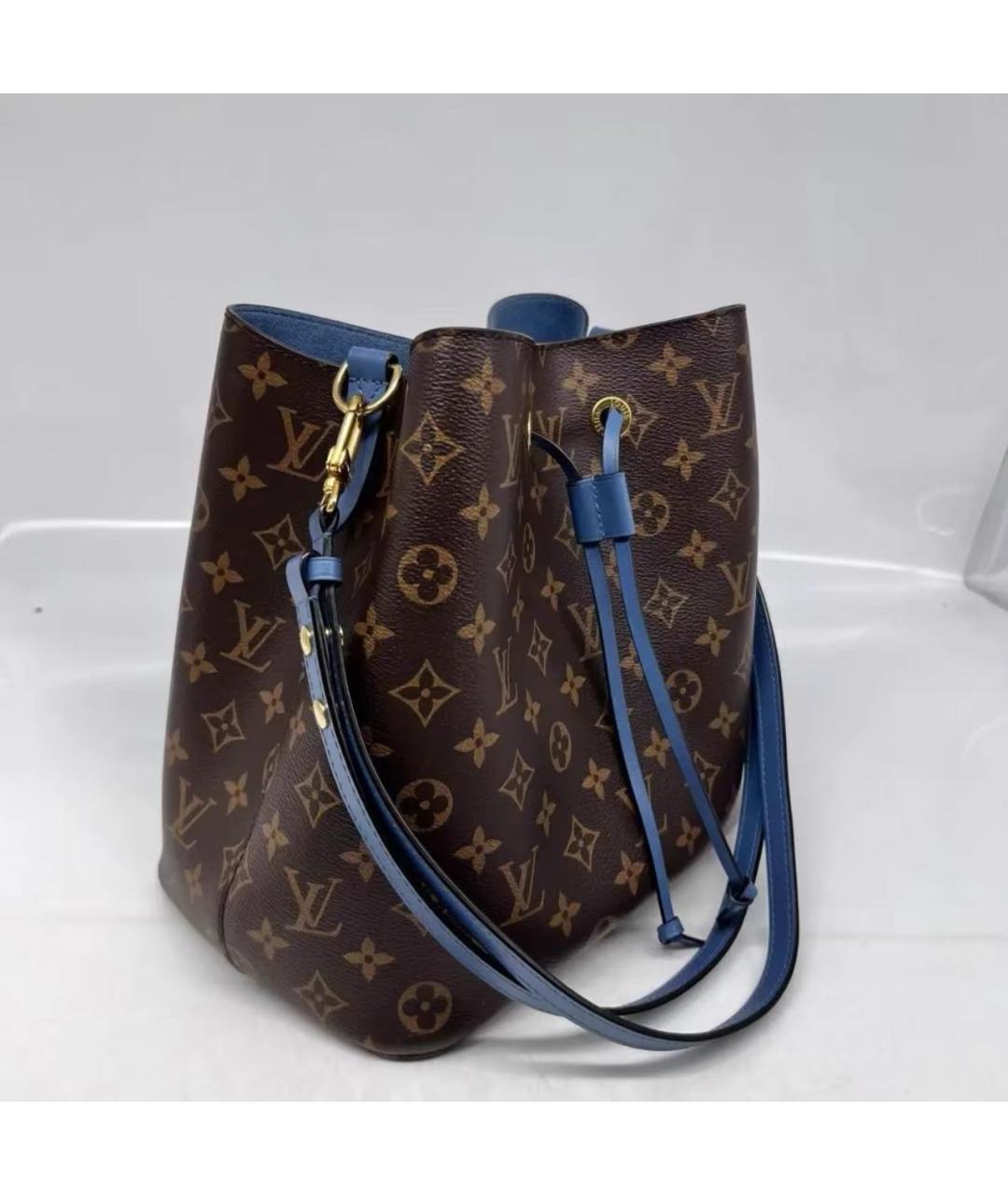 LOUIS VUITTON Коричневая кожаная сумка через плечо, фото 3