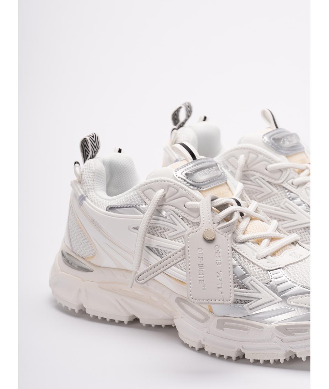 OFF-WHITE Белые текстильные низкие кроссовки / кеды, фото 5