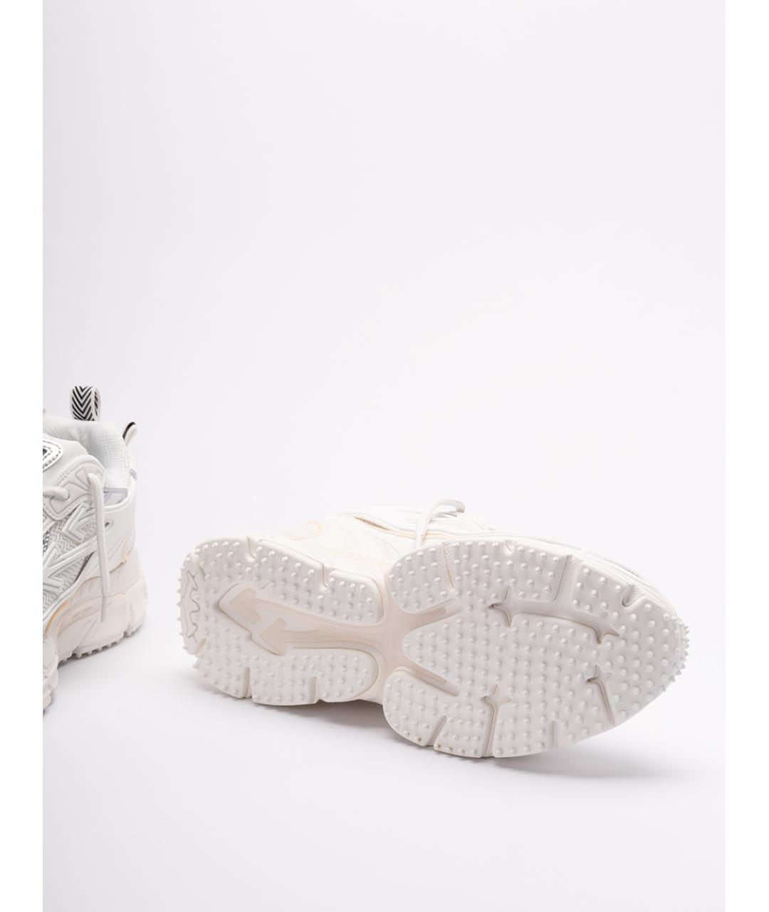 OFF-WHITE Белые текстильные низкие кроссовки / кеды, фото 4