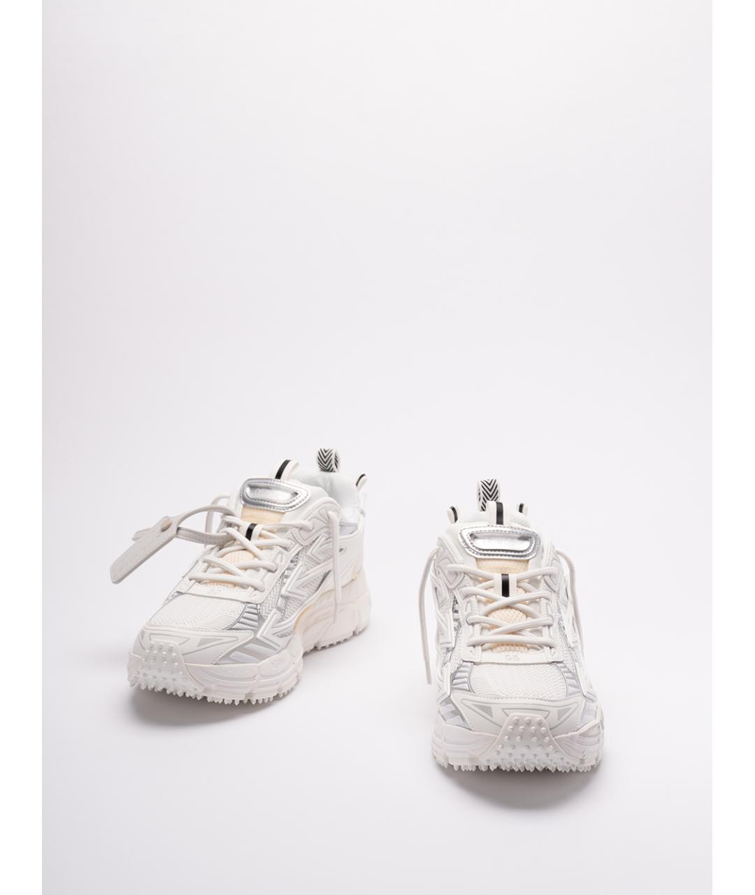 OFF-WHITE Белые текстильные низкие кроссовки / кеды, фото 2