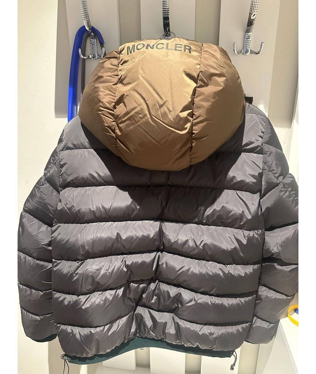 MONCLER Антрацитовый пуховик, фото 2