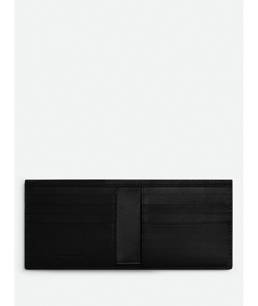 BOTTEGA VENETA Черный кожаный кошелек, фото 3