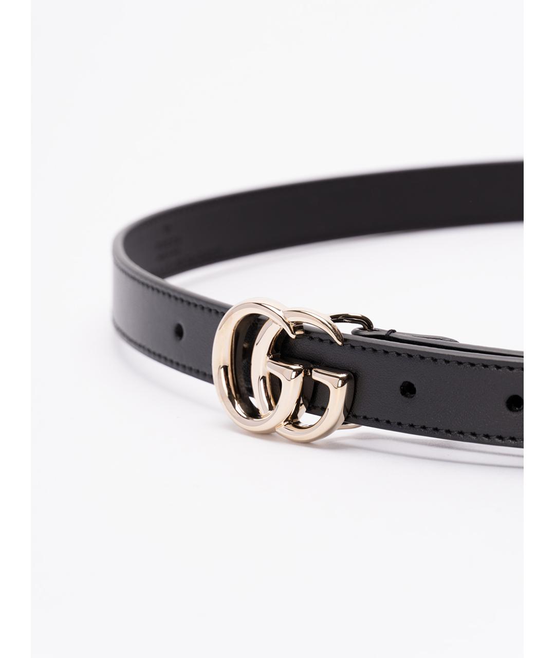 GUCCI Черный кожаный ремень, фото 2
