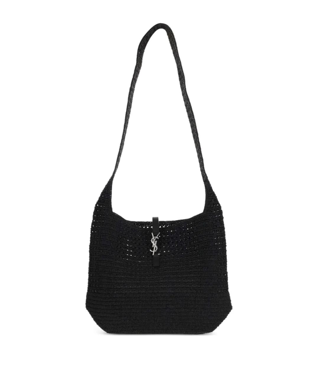 SAINT LAURENT Черная пелетеная сумка на плечо, фото 1