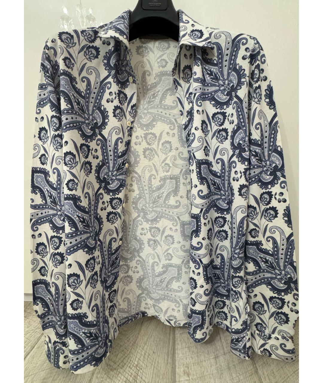 ETRO Бирюзовая хлопковая кэжуал рубашка, фото 7