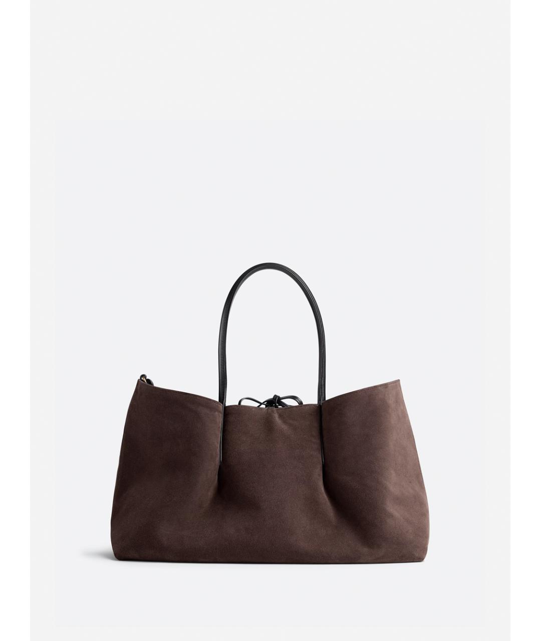 BOTTEGA VENETA Черная кожаная сумка тоут, фото 4