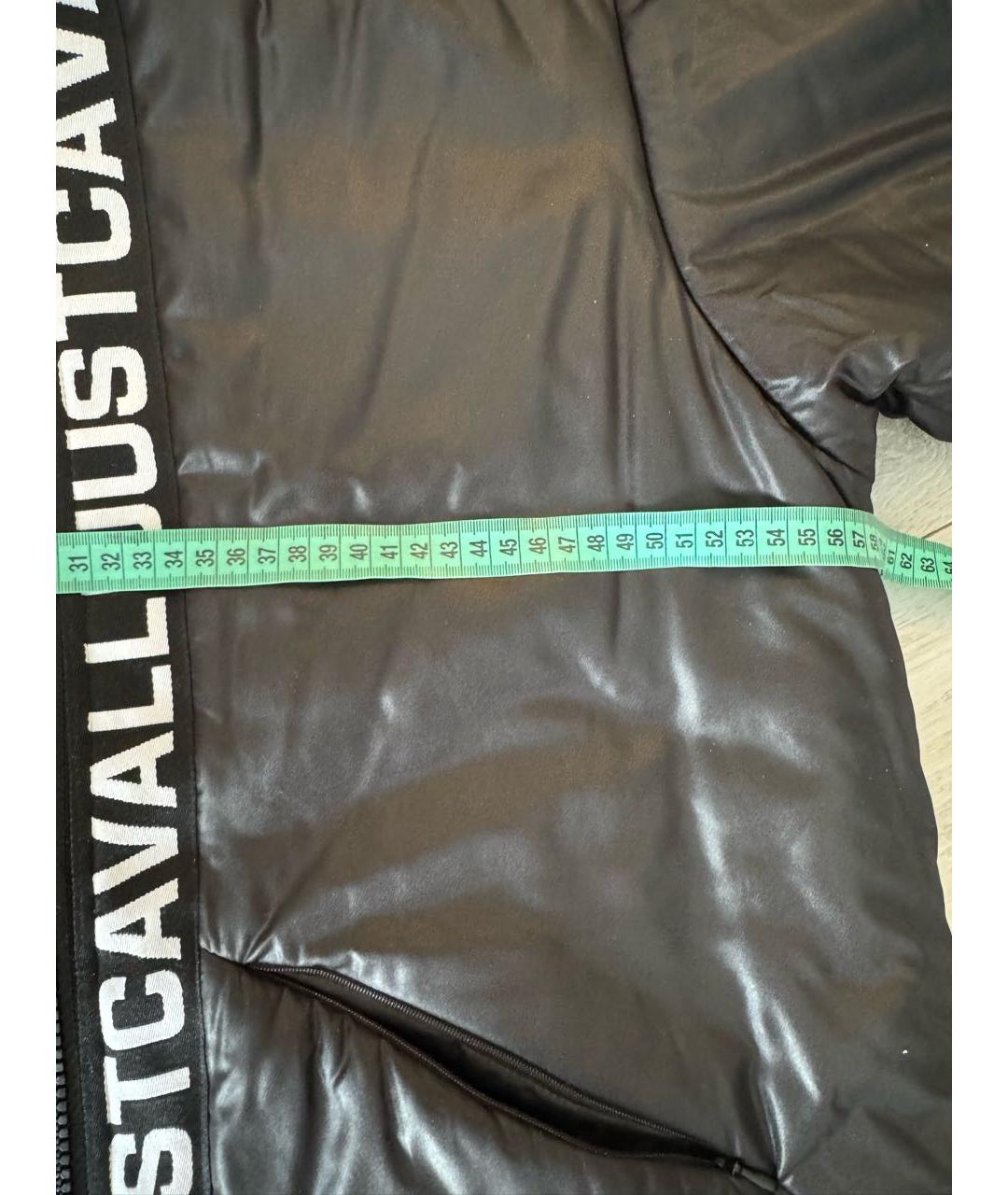 JUST CAVALLI Черный полиэстеровый пуховик, фото 8