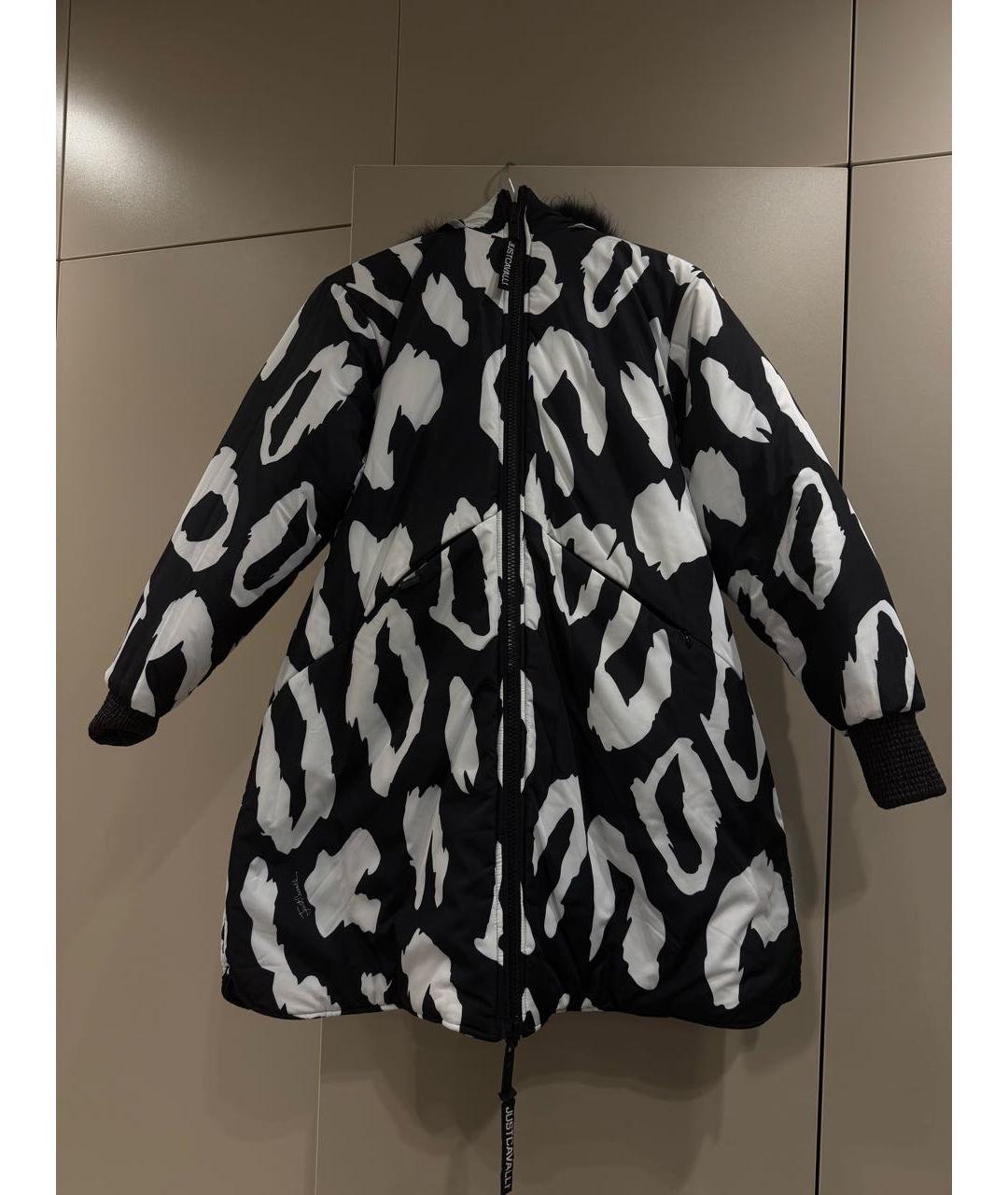 JUST CAVALLI Черный полиэстеровый пуховик, фото 7