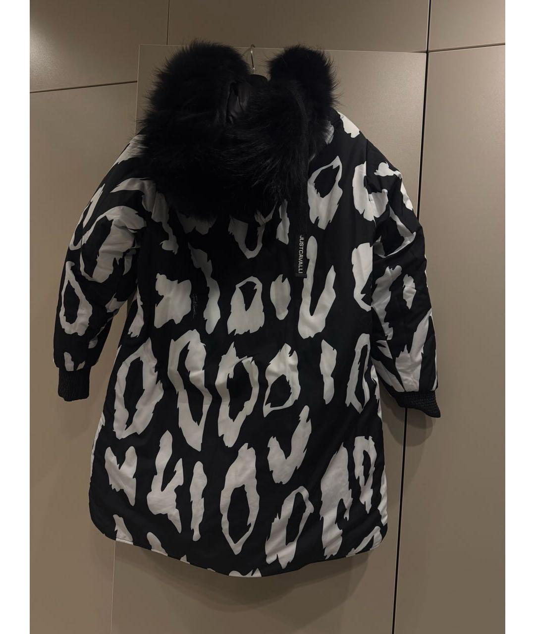 JUST CAVALLI Черный полиэстеровый пуховик, фото 4