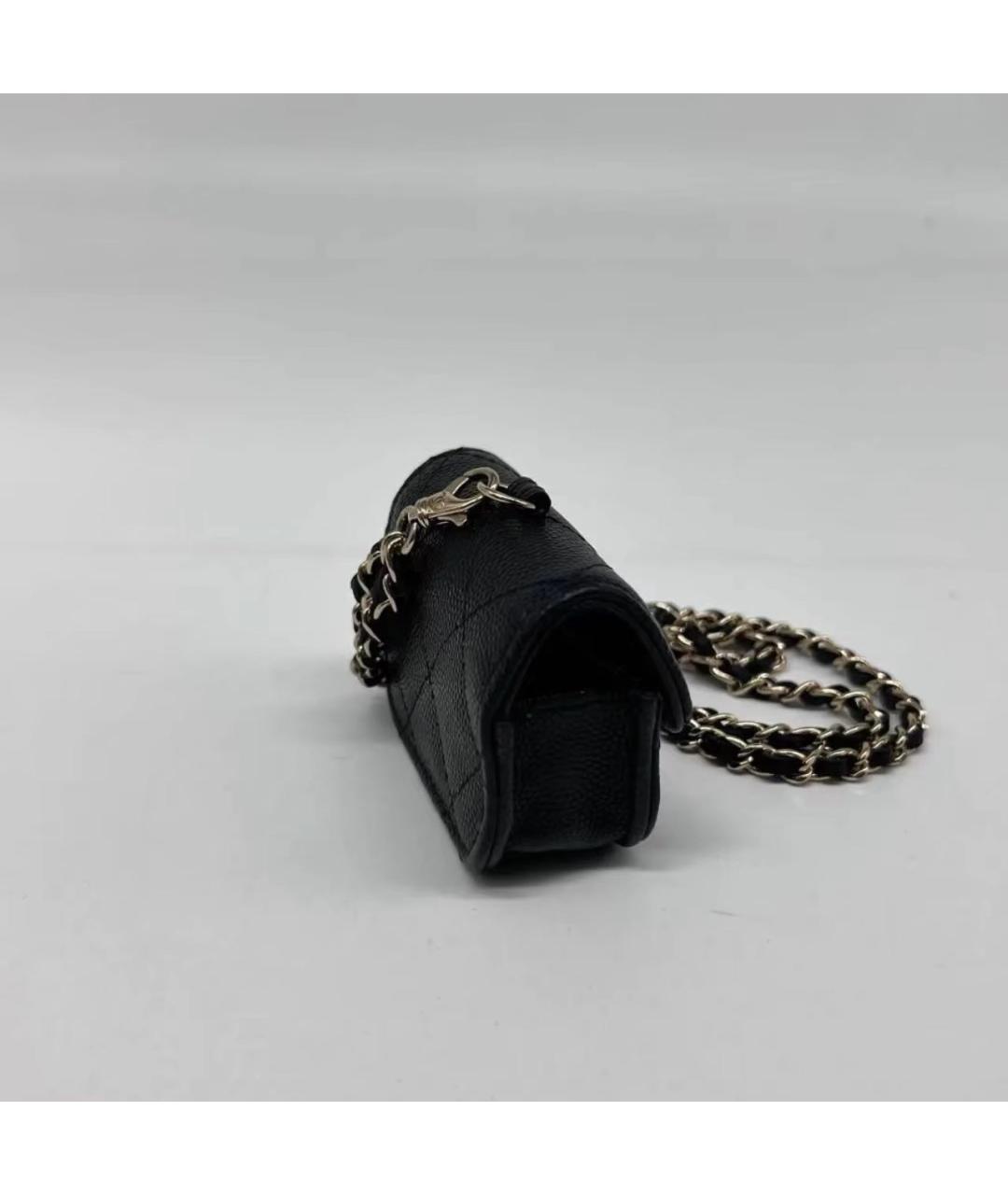 CHANEL Черная кожаная сумка через плечо, фото 4