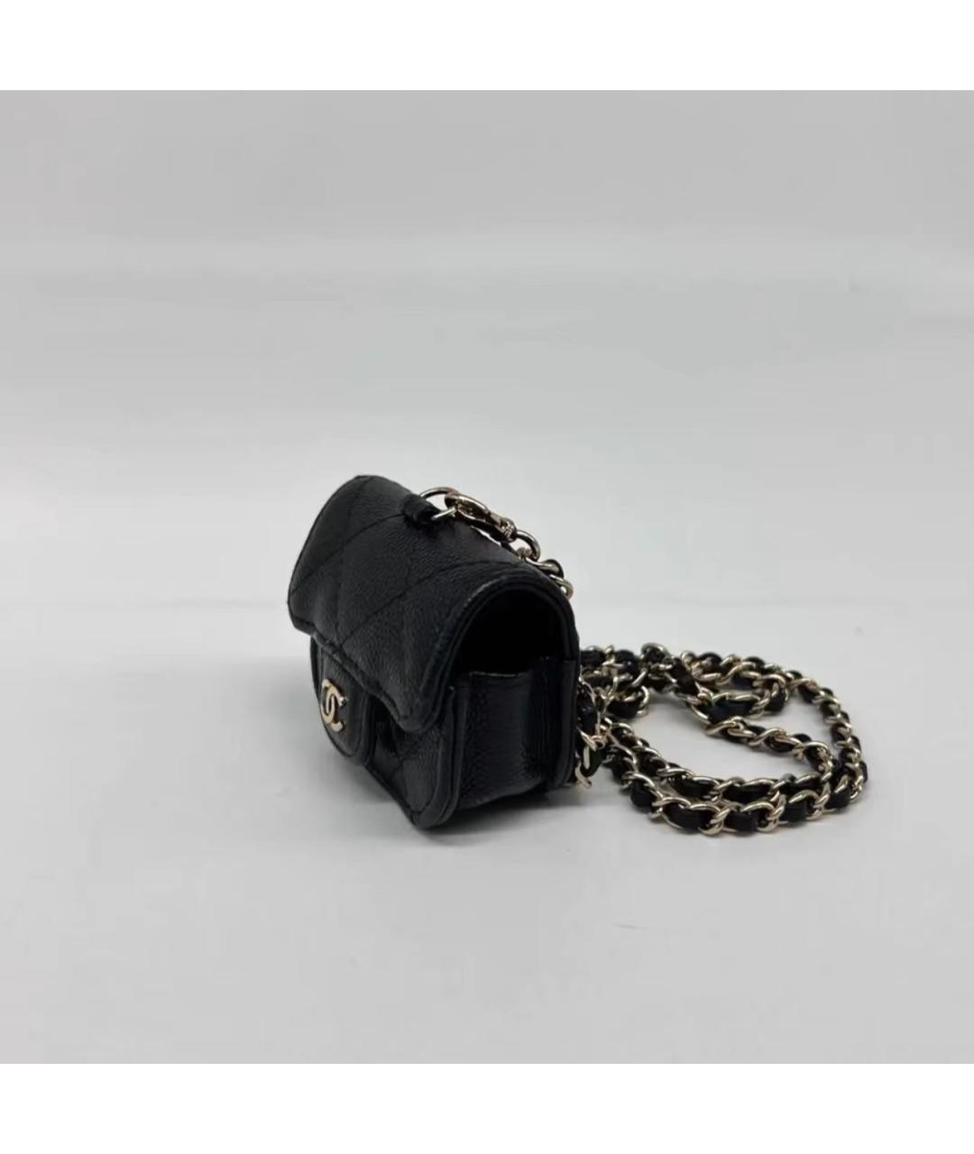 CHANEL Черная кожаная сумка через плечо, фото 2