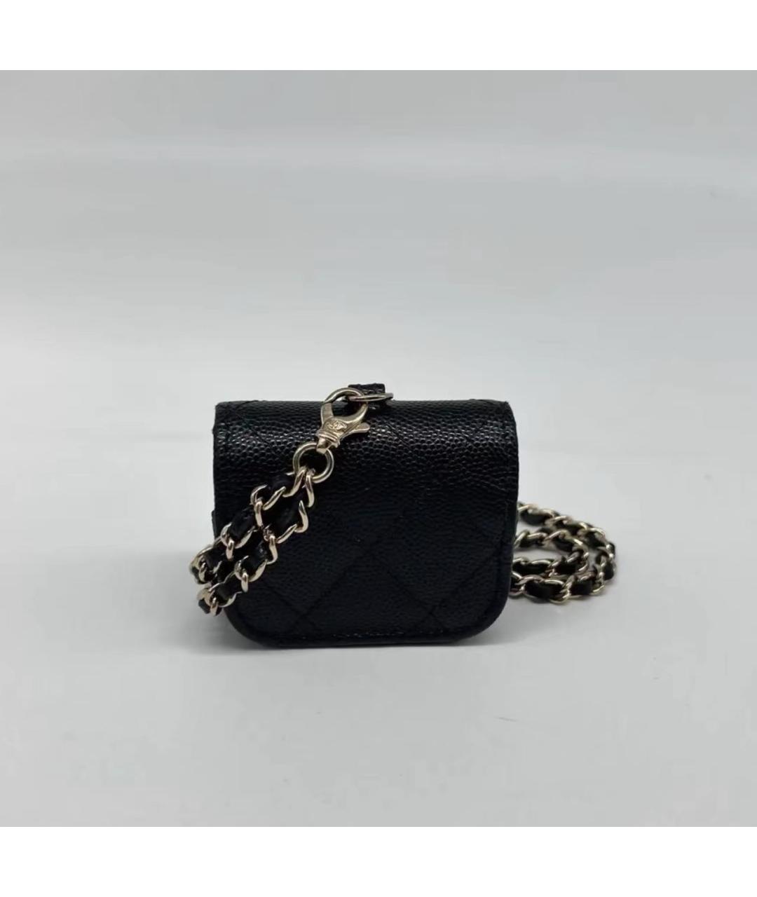 CHANEL Черная кожаная сумка через плечо, фото 5