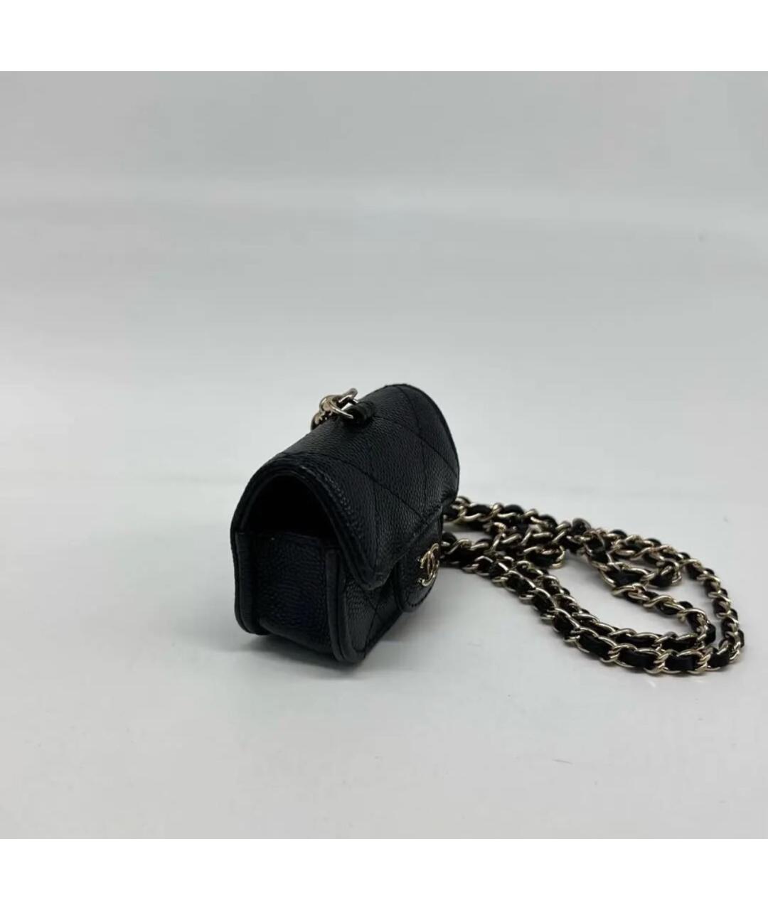 CHANEL Черная кожаная сумка через плечо, фото 3