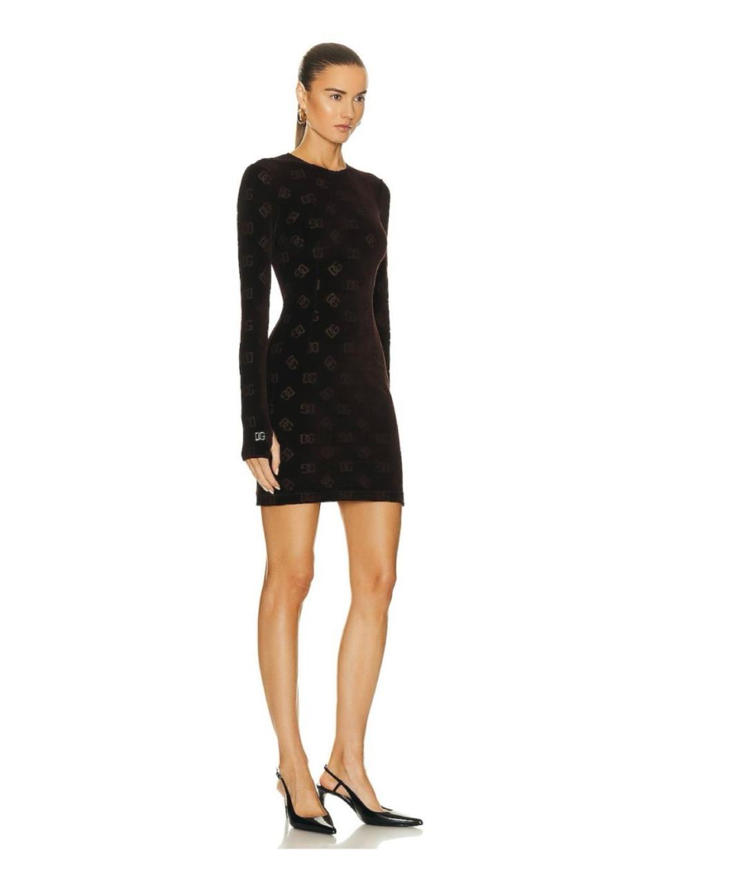 DOLCE&GABBANA Черное бархатное коктейльное платье, фото 5