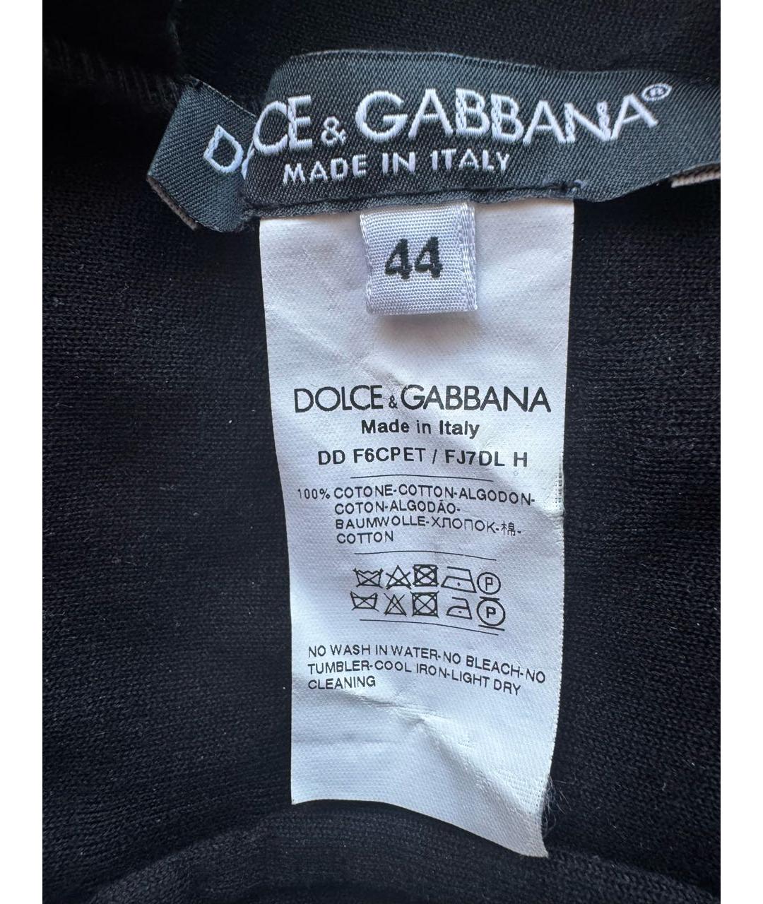 DOLCE&GABBANA Черное бархатное коктейльное платье, фото 3