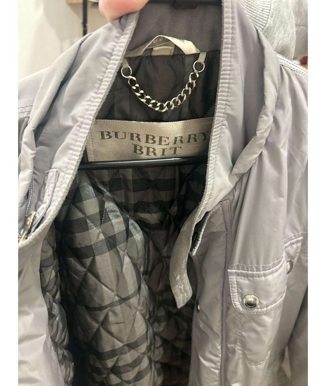 BURBERRY Антрацитовая полиамидовая куртка, фото 3