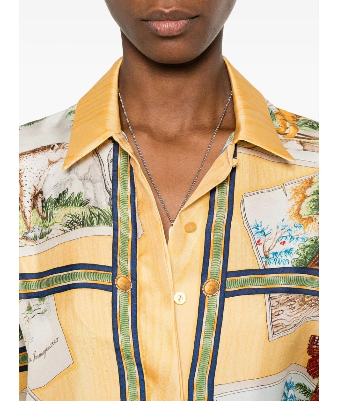 GUCCI Мульти шелковая рубашка, фото 4