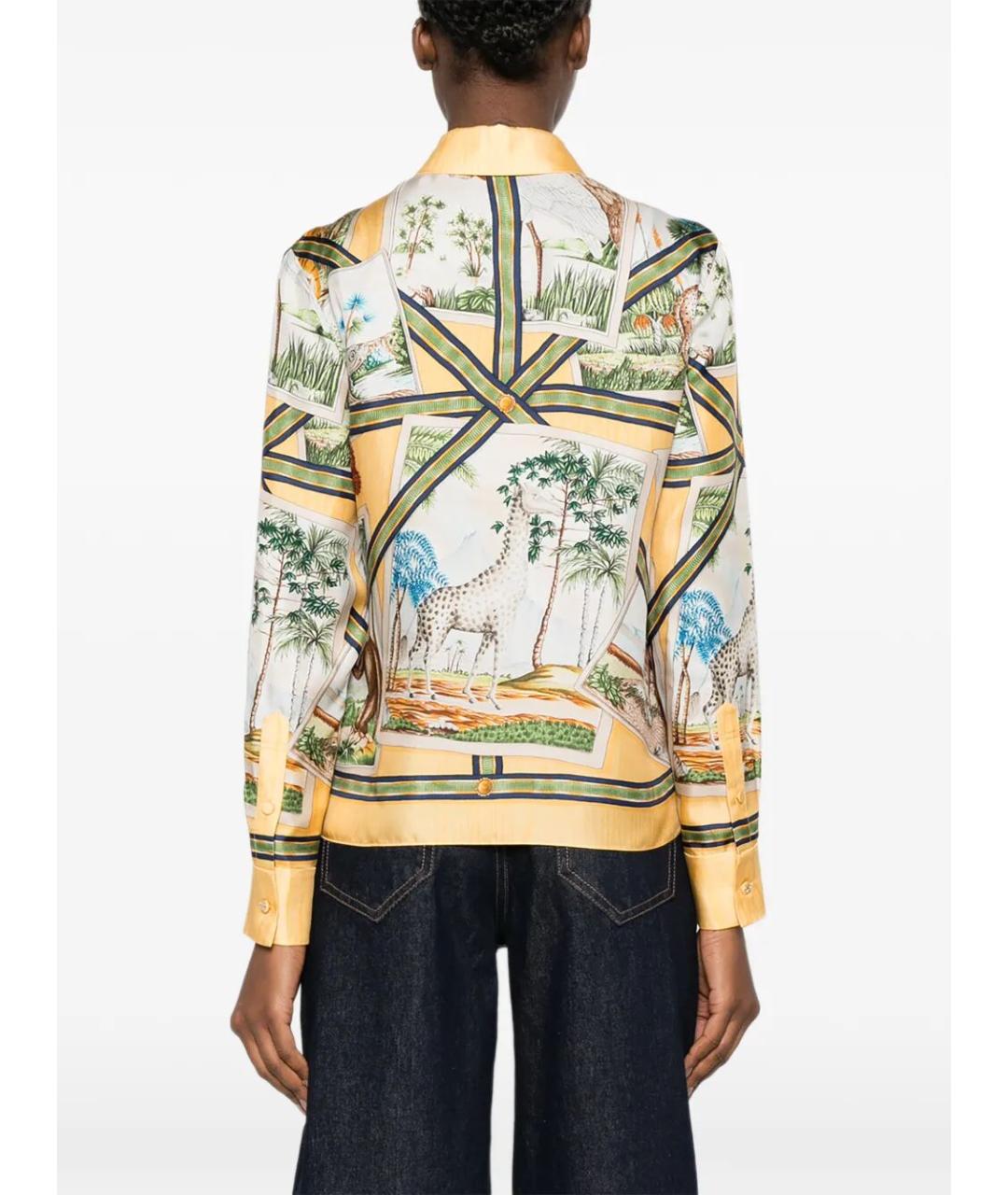 GUCCI Мульти шелковая рубашка, фото 5