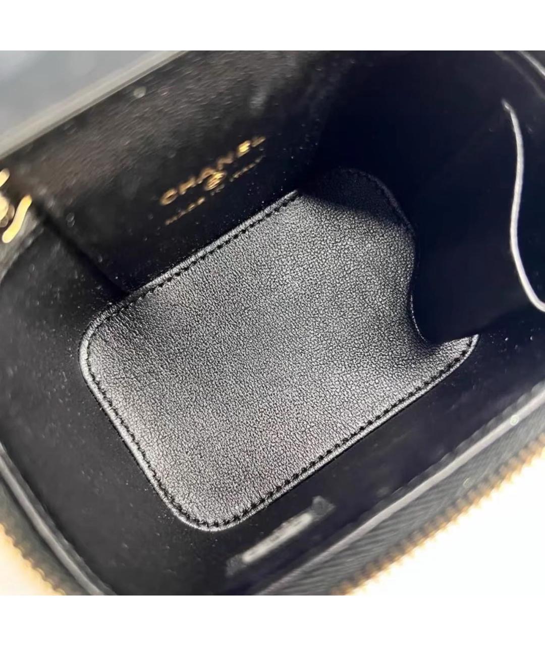 CHANEL Черная кожаная сумка через плечо, фото 6