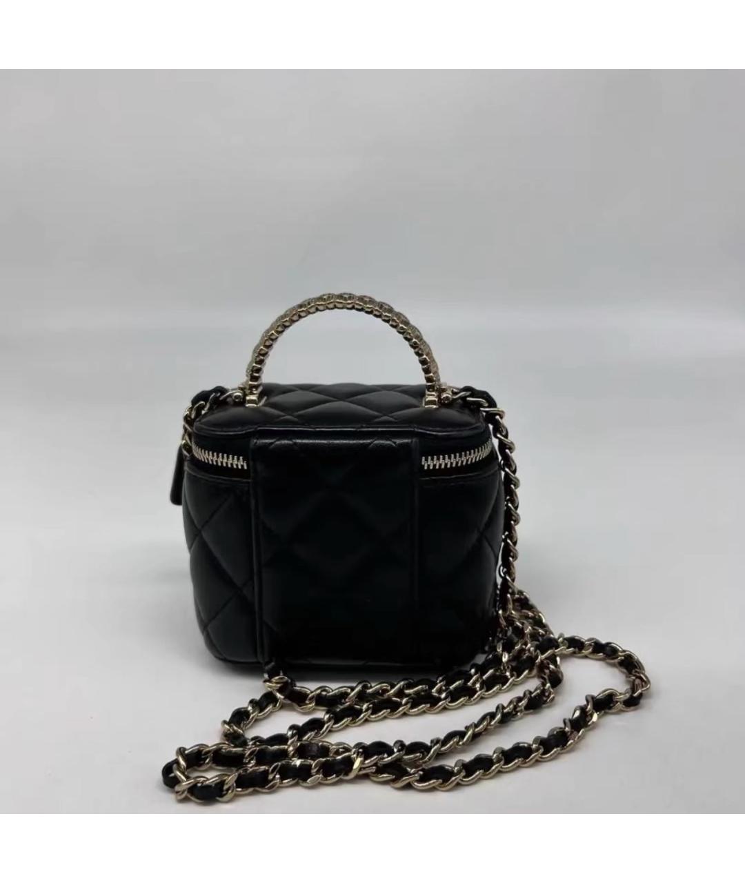 CHANEL Черная кожаная сумка через плечо, фото 5