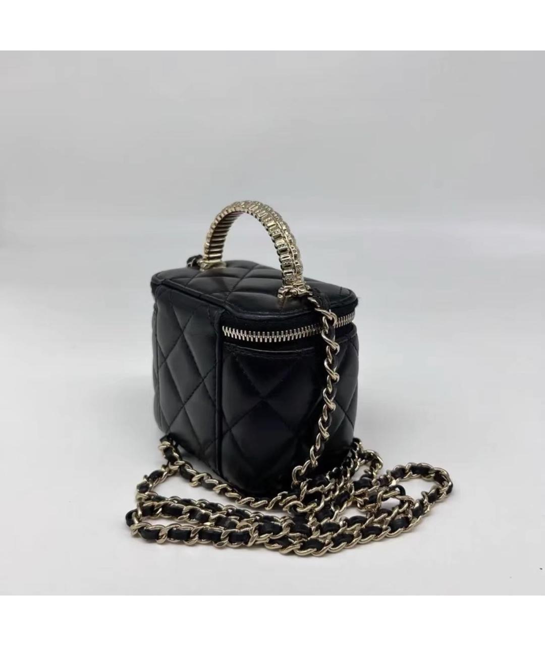 CHANEL Черная кожаная сумка через плечо, фото 4