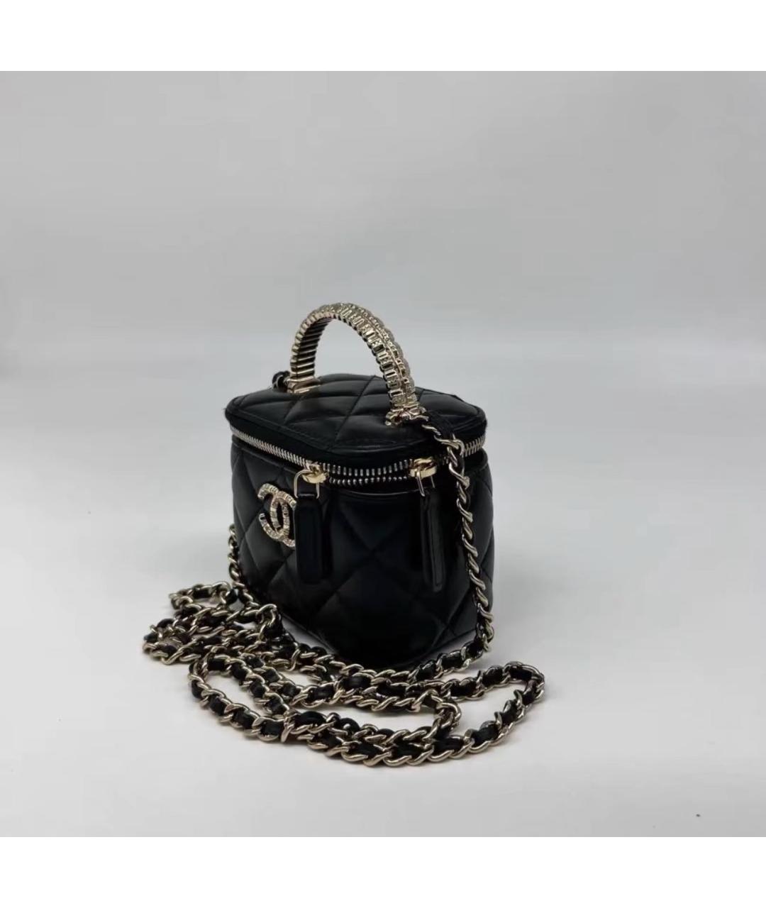 CHANEL Черная кожаная сумка через плечо, фото 2