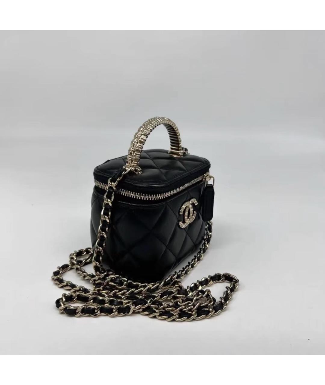 CHANEL Черная кожаная сумка через плечо, фото 3