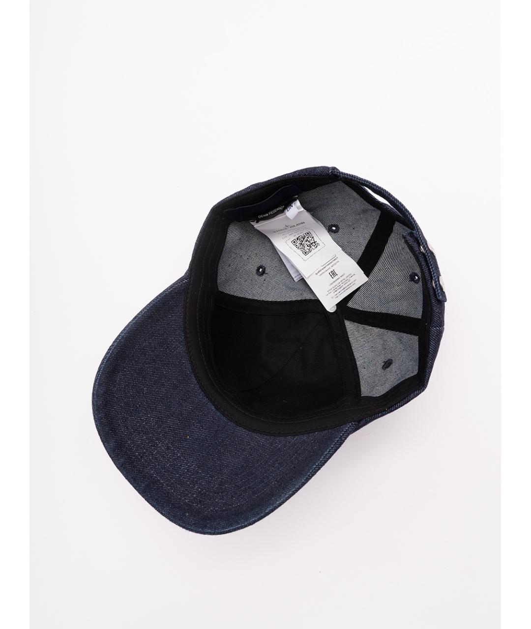 STONE ISLAND Синяя хлопковая кепка/бейсболка, фото 2
