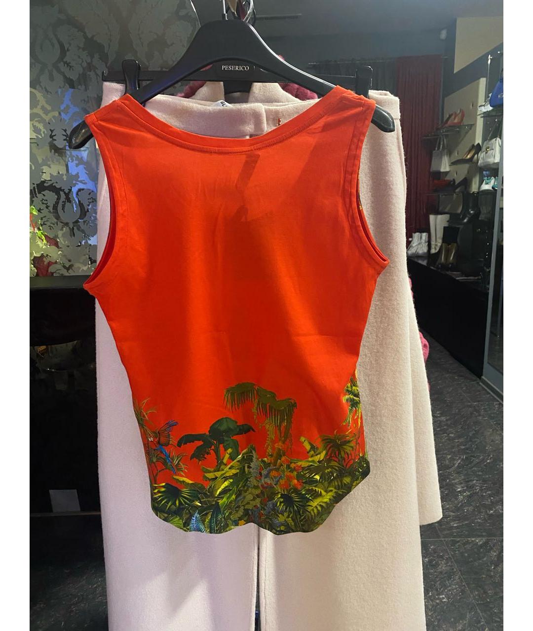 ETRO Оранжевая хлопковая майка, фото 2