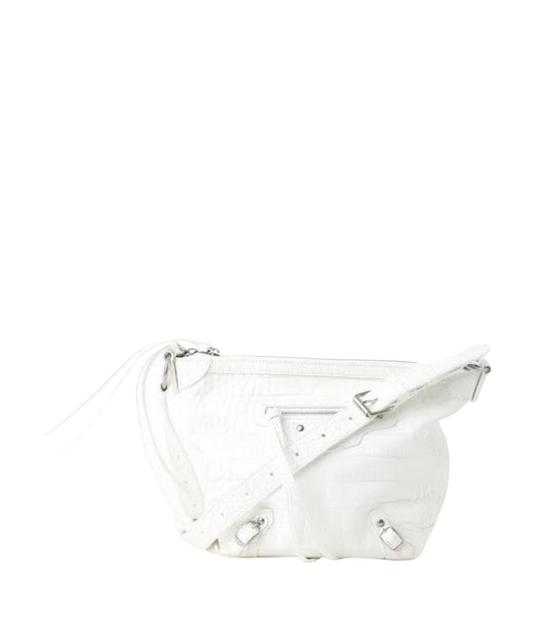BALENCIAGA Белая кожаная сумка через плечо, фото 1