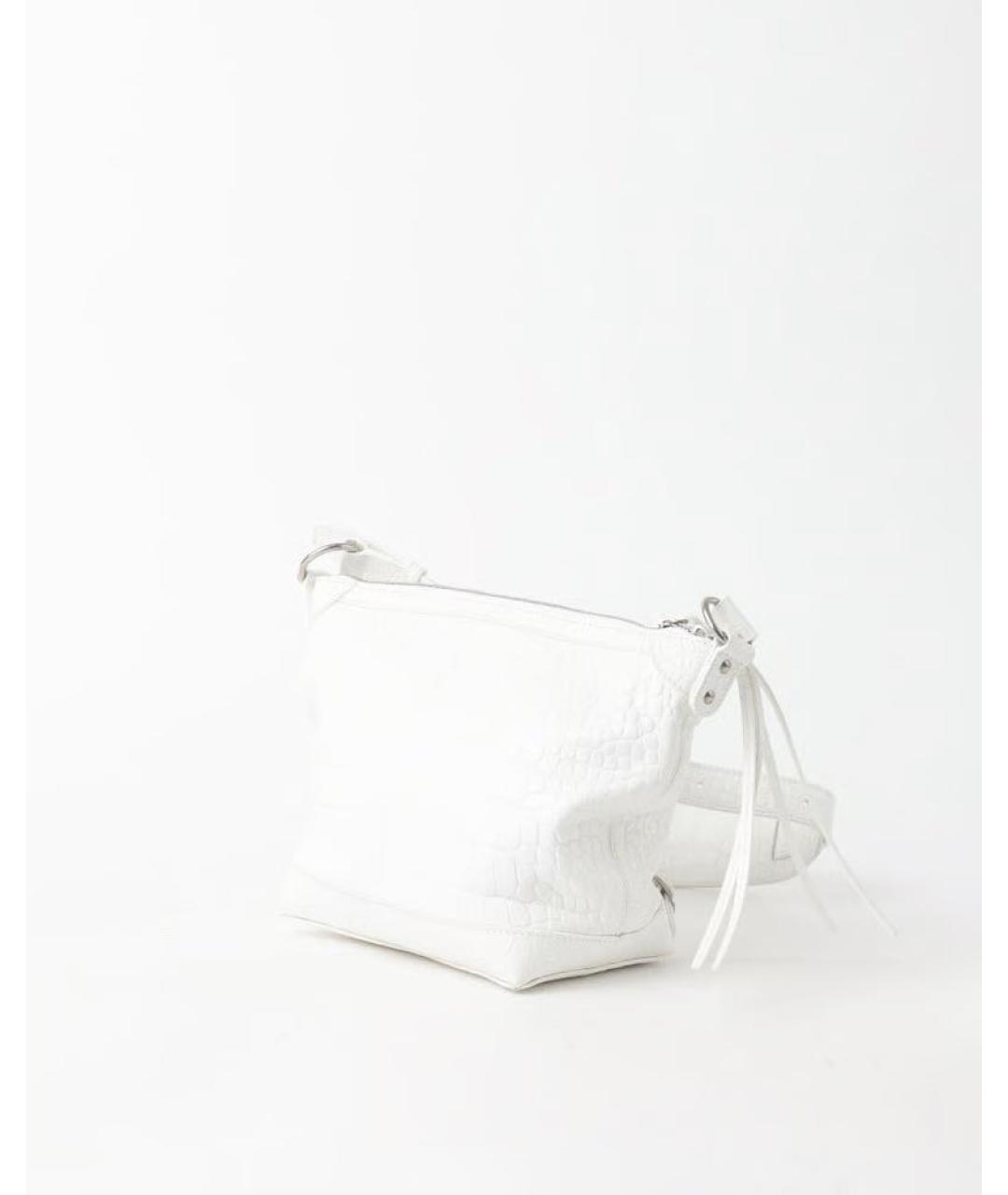 BALENCIAGA Белая кожаная сумка через плечо, фото 3