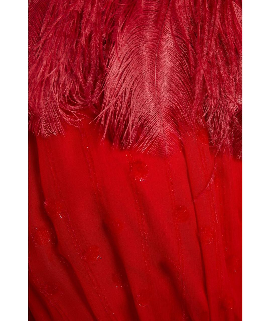 VALENTINO Красное шелковое коктейльное платье, фото 4