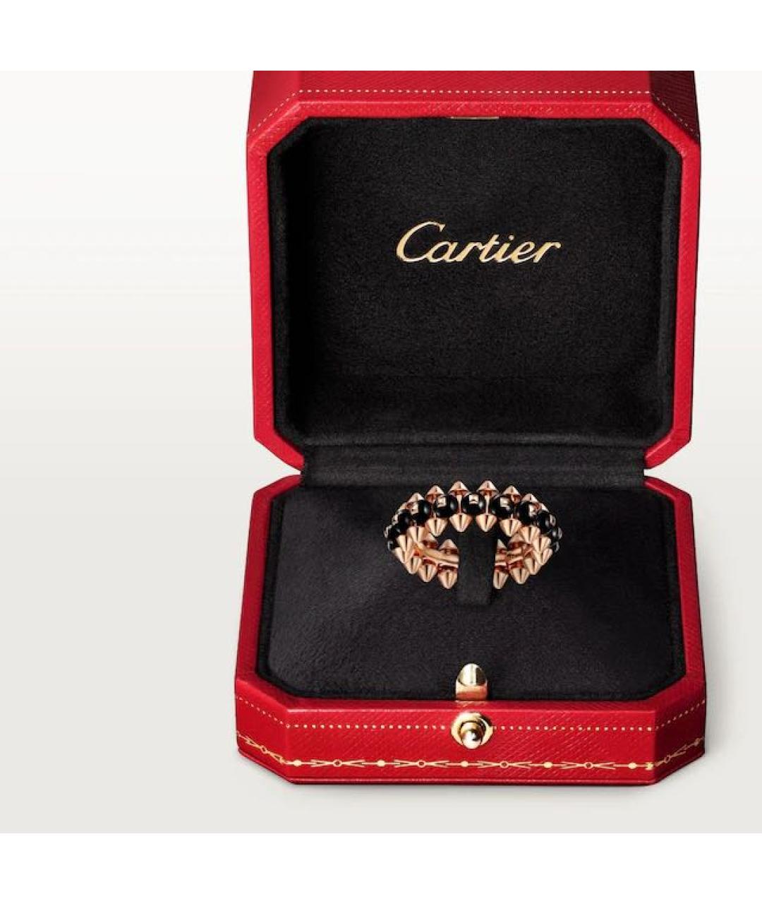 CARTIER Черное кольцо из розового золота, фото 4
