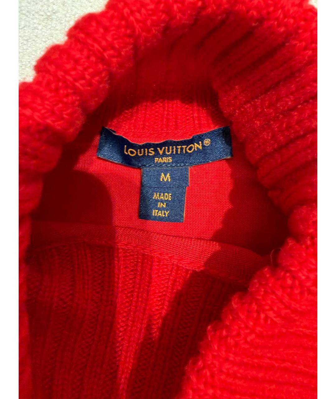 LOUIS VUITTON Красная полиэстеровая водолазка, фото 3