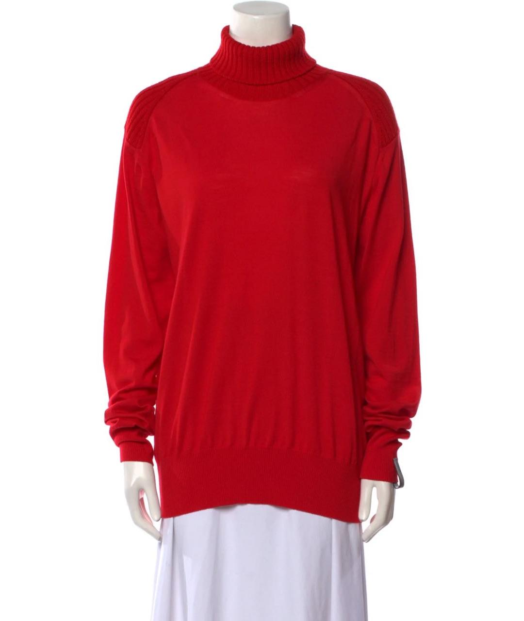 LOUIS VUITTON Красная полиэстеровая водолазка, фото 2