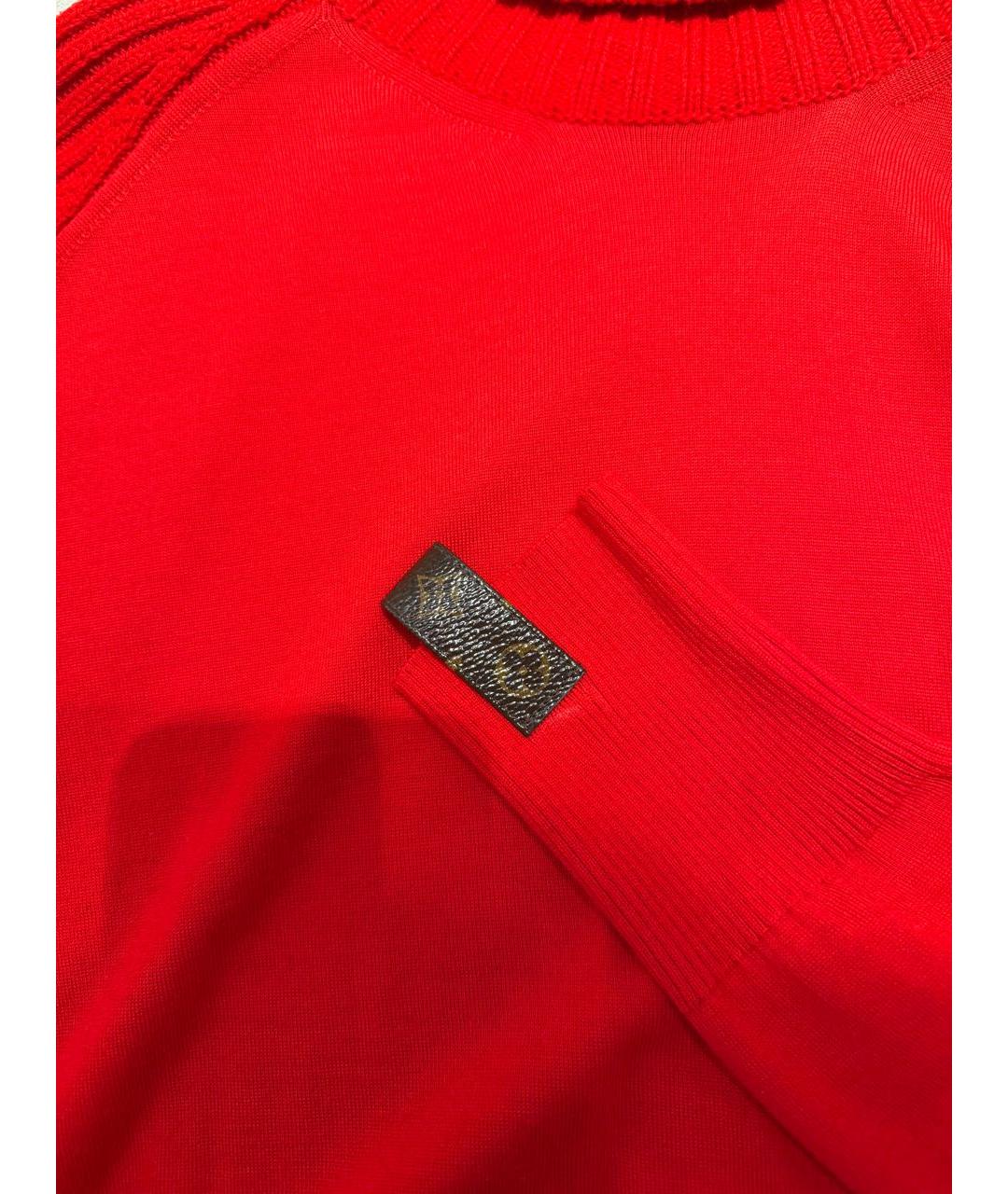 LOUIS VUITTON Красная полиэстеровая водолазка, фото 6