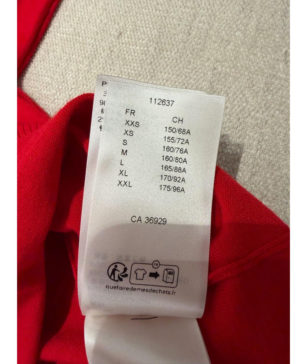 LOUIS VUITTON Красная полиэстеровая водолазка, фото 7