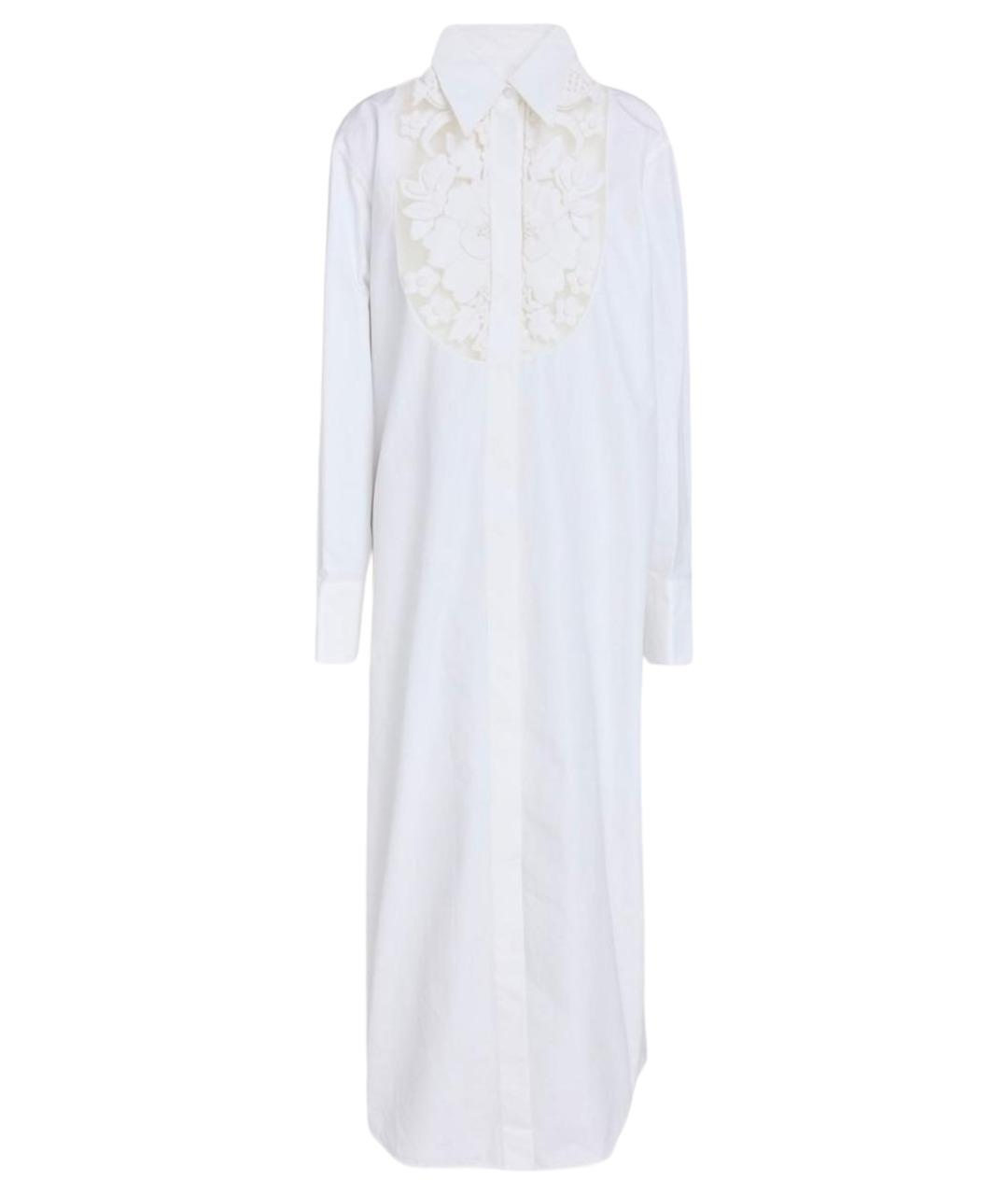 VALENTINO Белое хлопковое коктейльное платье, фото 1