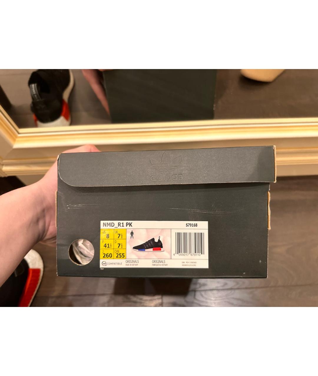 ADIDAS Черные синтетические низкие кроссовки / кеды, фото 2