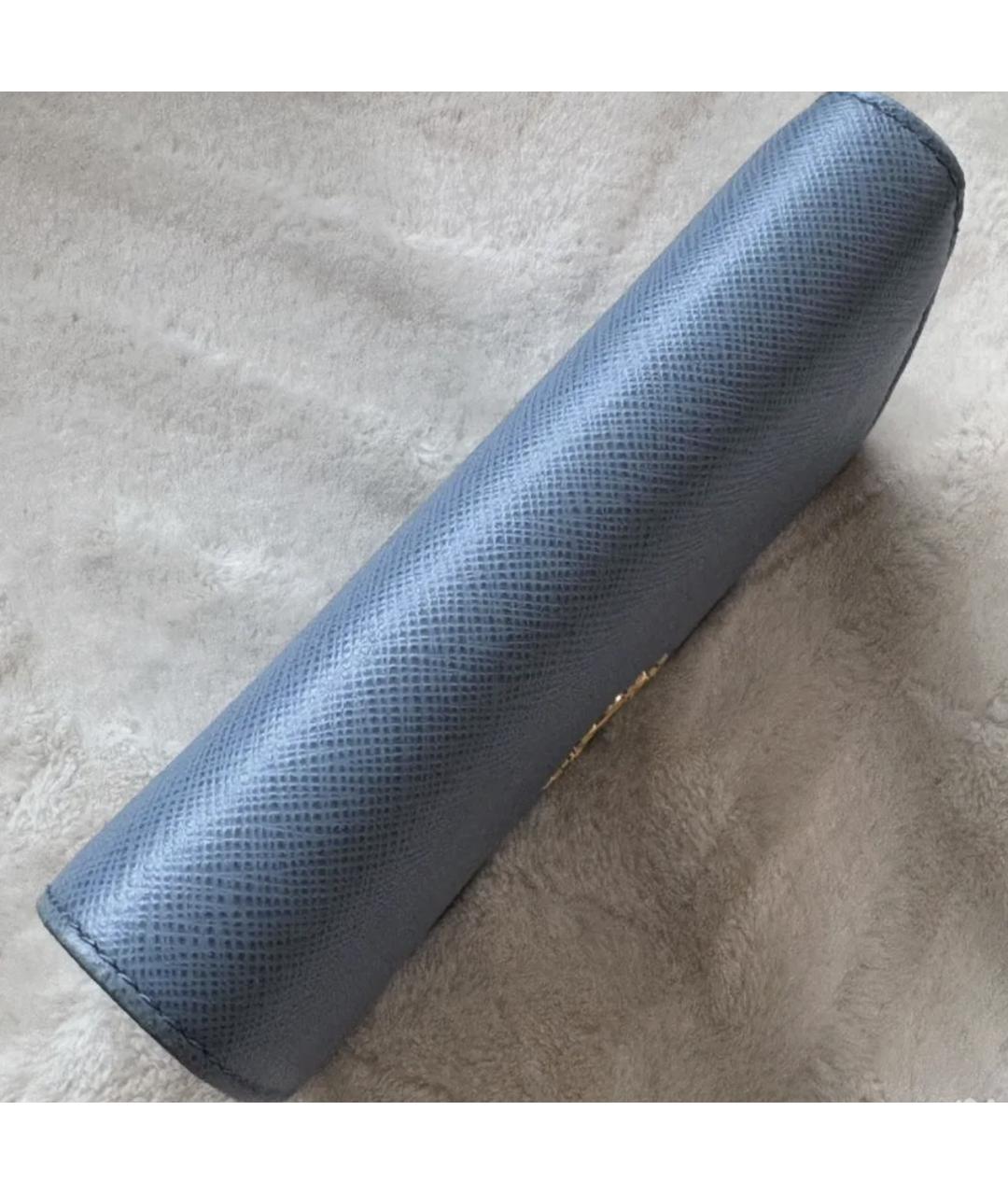 PRADA Голубой кожаный кошелек, фото 7