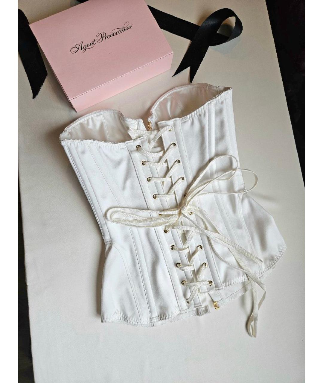 AGENT PROVOCATEUR Белый полиэстеровый корсет, фото 4