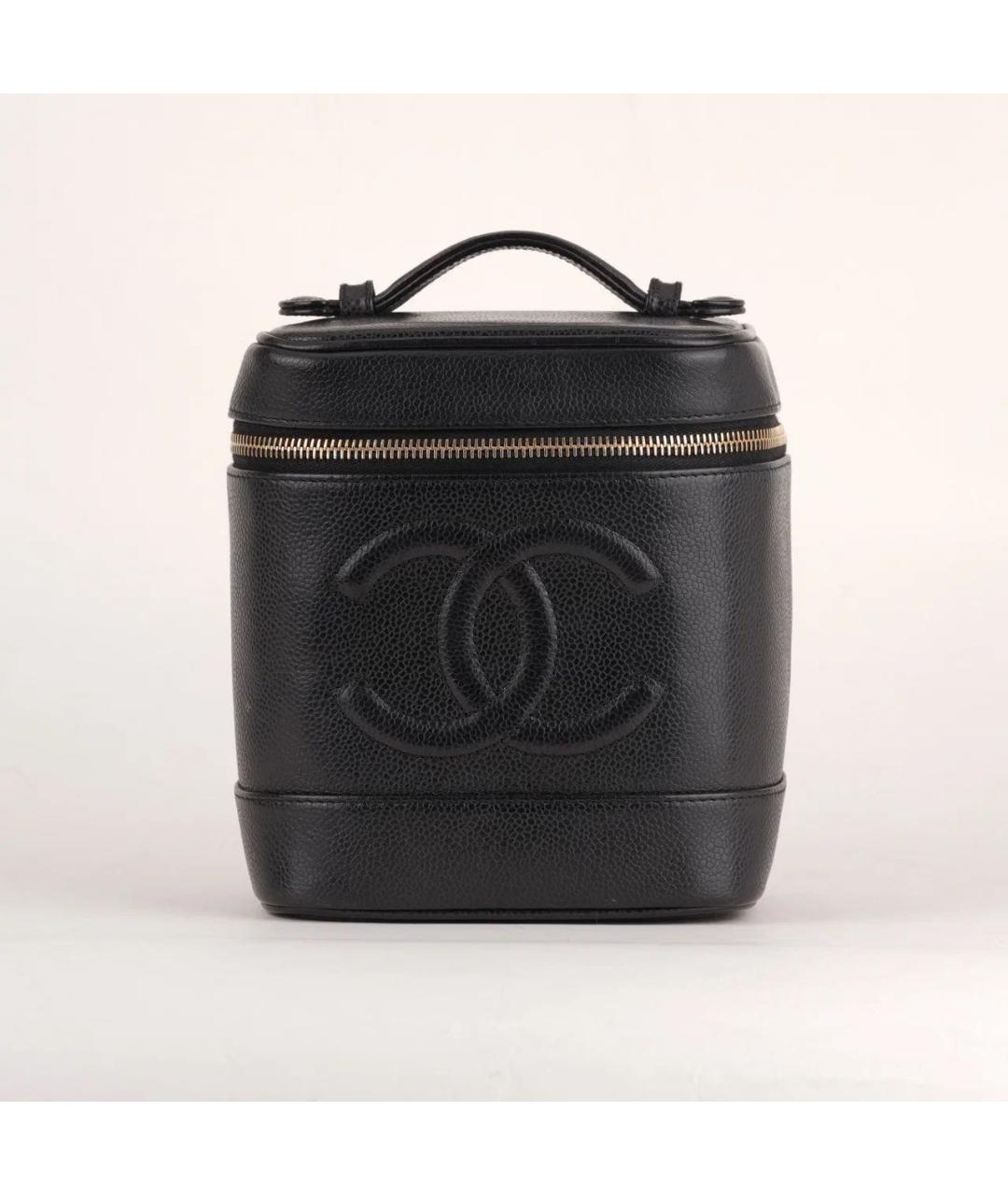 CHANEL Черная кожаная сумка с короткими ручками, фото 2