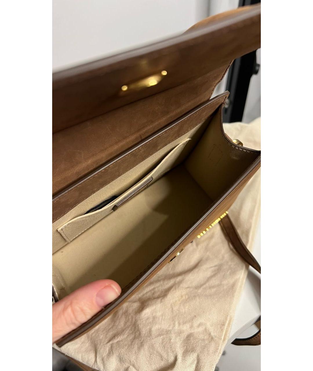 JACQUEMUS Коричневая замшевая сумка через плечо, фото 4