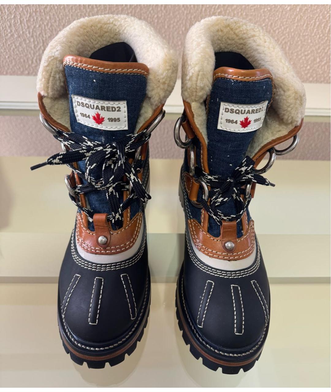 DSQUARED2 Мульти текстильные ботинки, фото 5