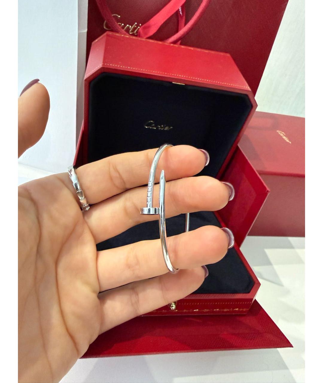 CARTIER Серебрянный браслет из белого золота, фото 3