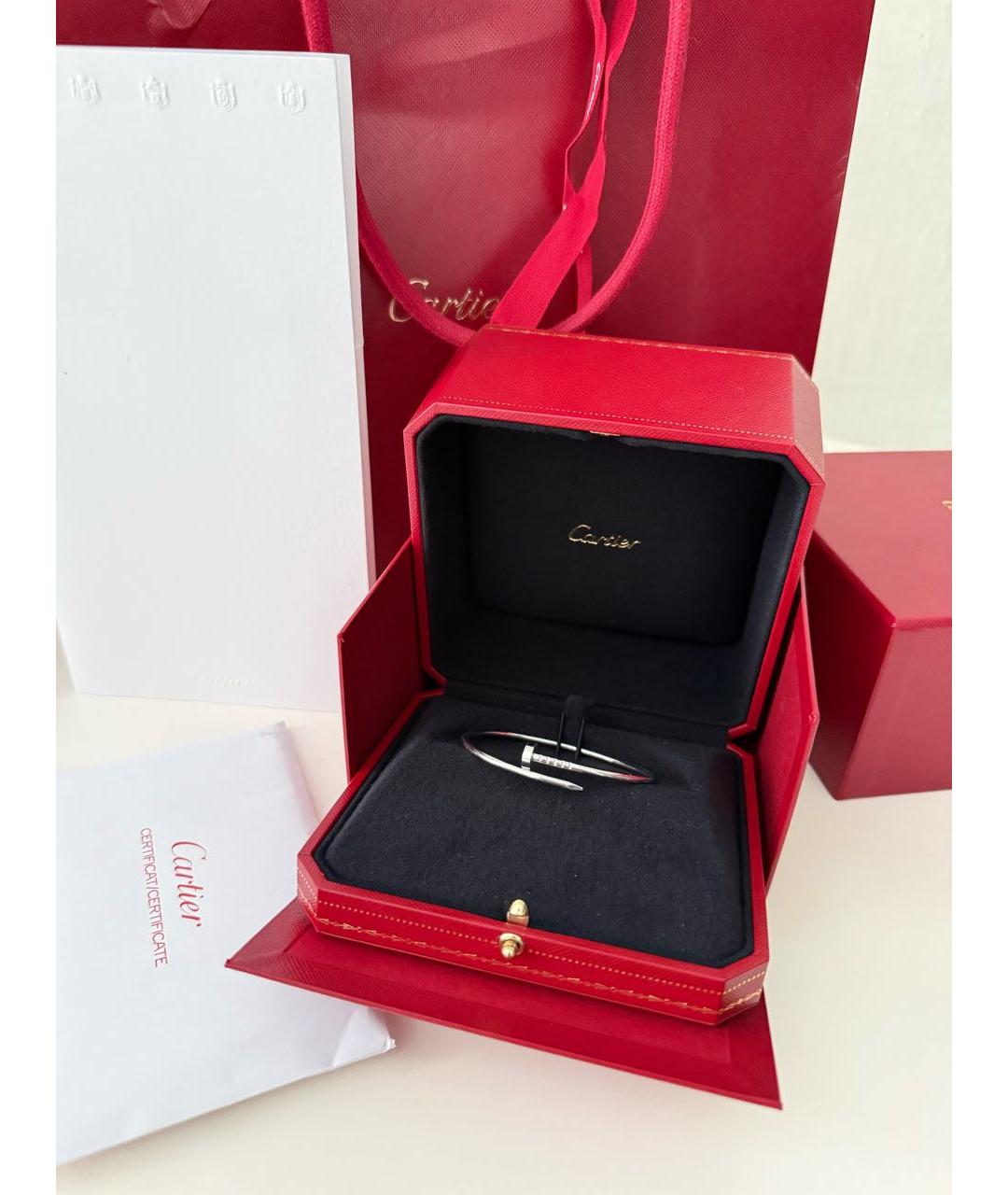 CARTIER Серебрянный браслет из белого золота, фото 2