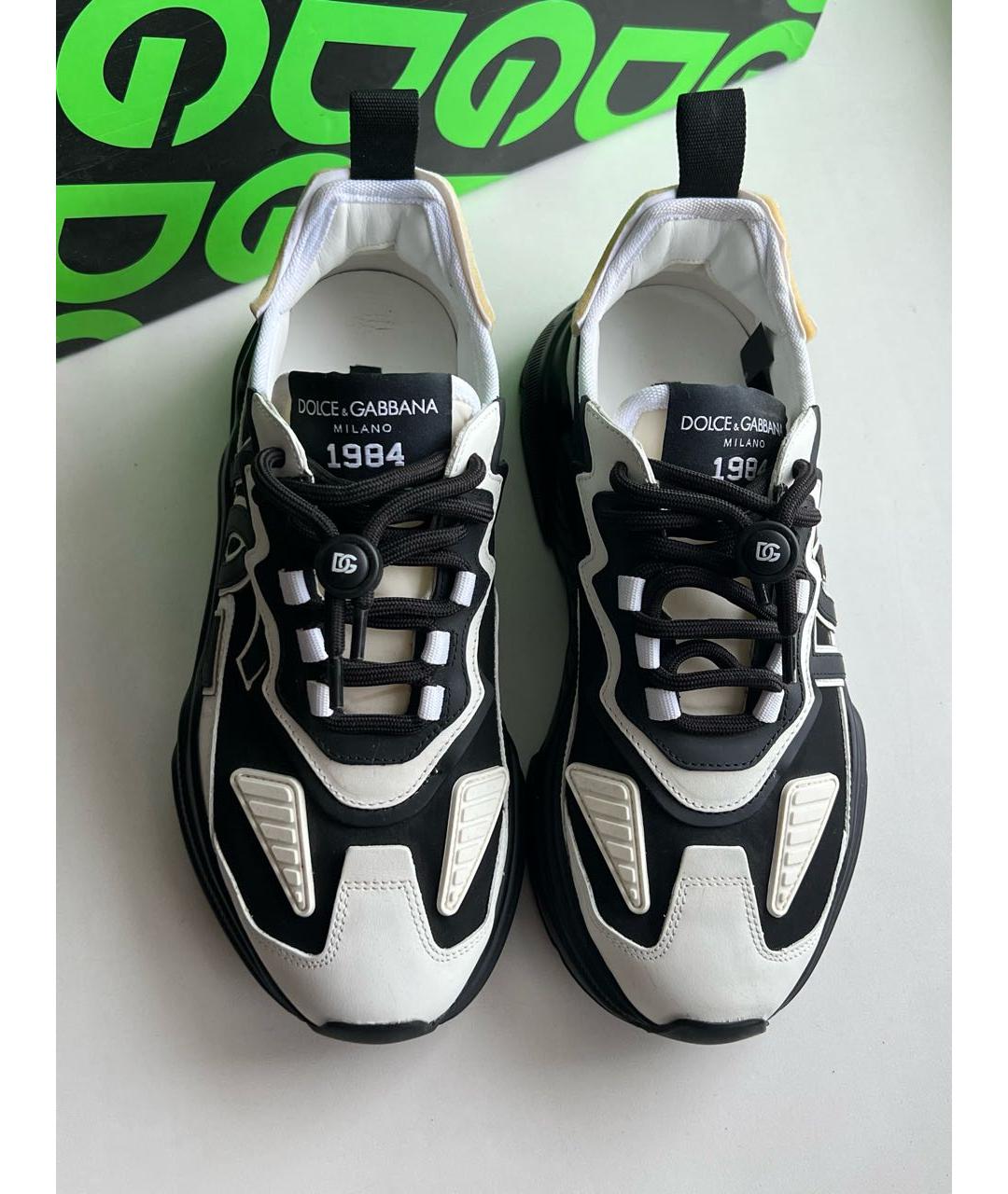 DOLCE&GABBANA Черные текстильные кроссовки, фото 2