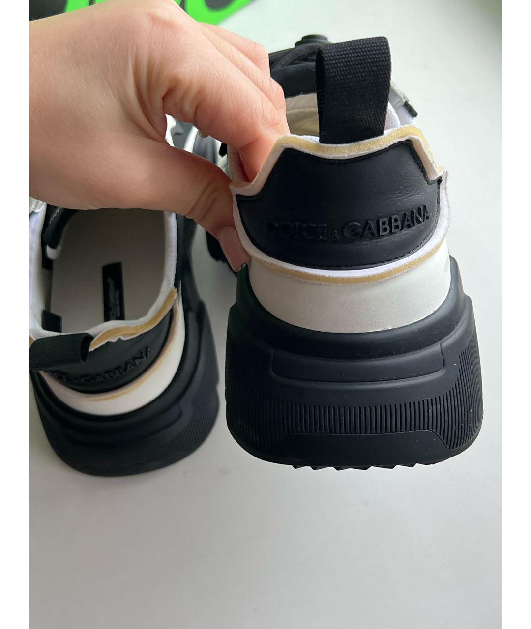 DOLCE&GABBANA Черные текстильные кроссовки, фото 7