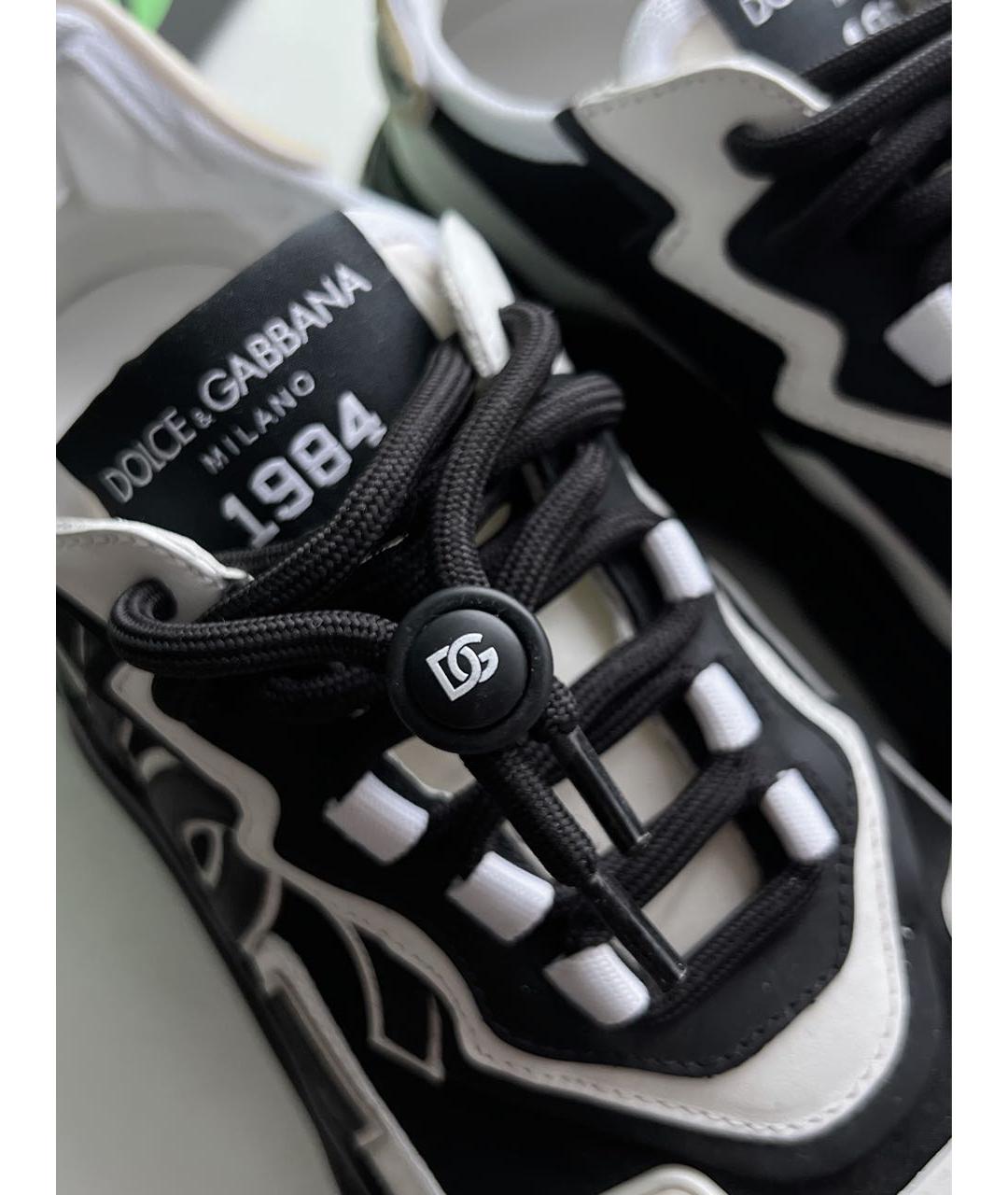 DOLCE&GABBANA Черные текстильные кроссовки, фото 5